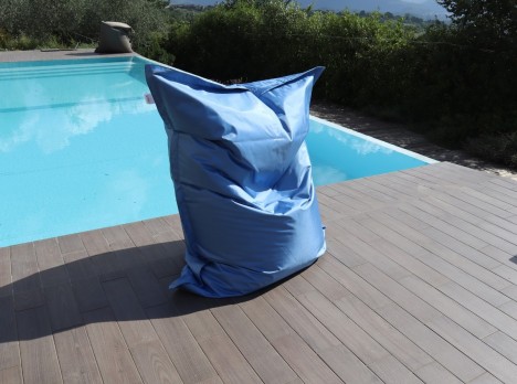 Cuscino a sacco da giardino in tessuto tecnico carta da zucchero