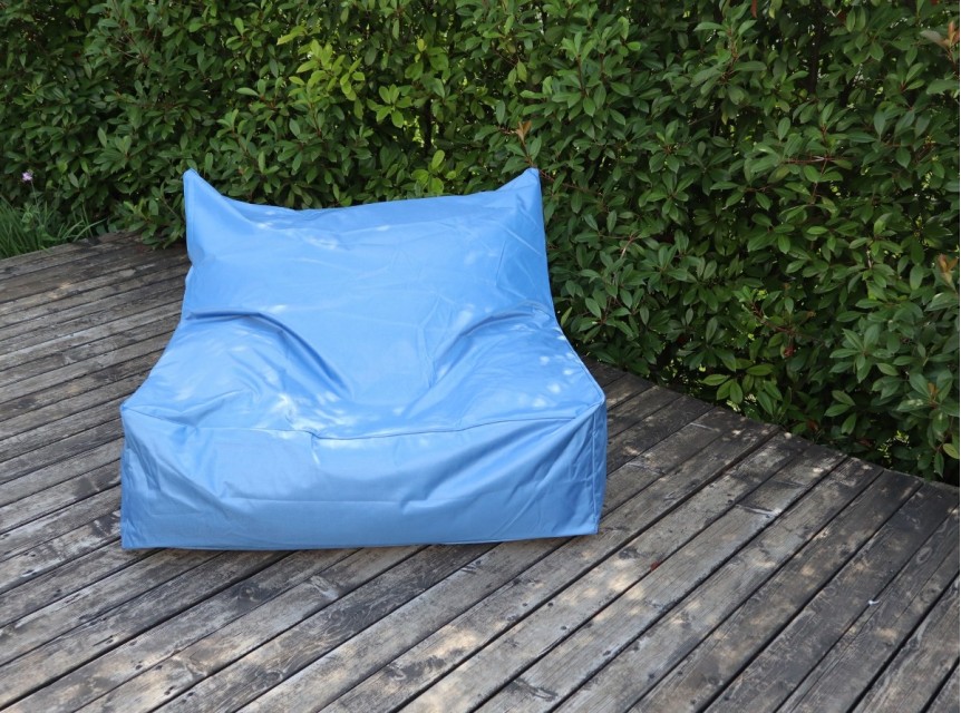 Poltrona due posti da giardino con tessuto polytex avio