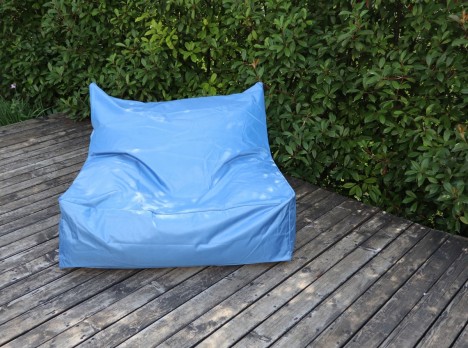 Poltrona due posti da giardino con tessuto polytex avio