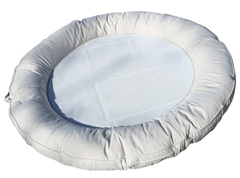 Cuscino tondo in tessuto e textilene per relax galleggiante