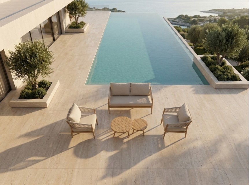 Salottino per esterno compatto per arredo outdoor