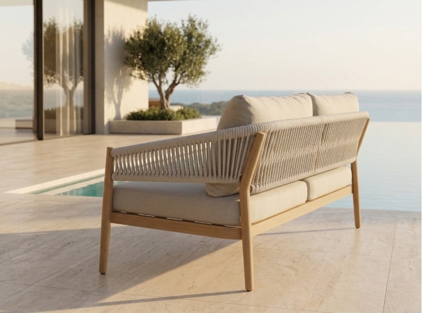 Divano due posti da giardino con sedute comode