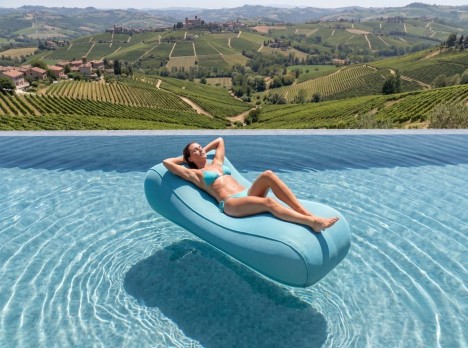 Lettino galleggiante di lusso per piscina