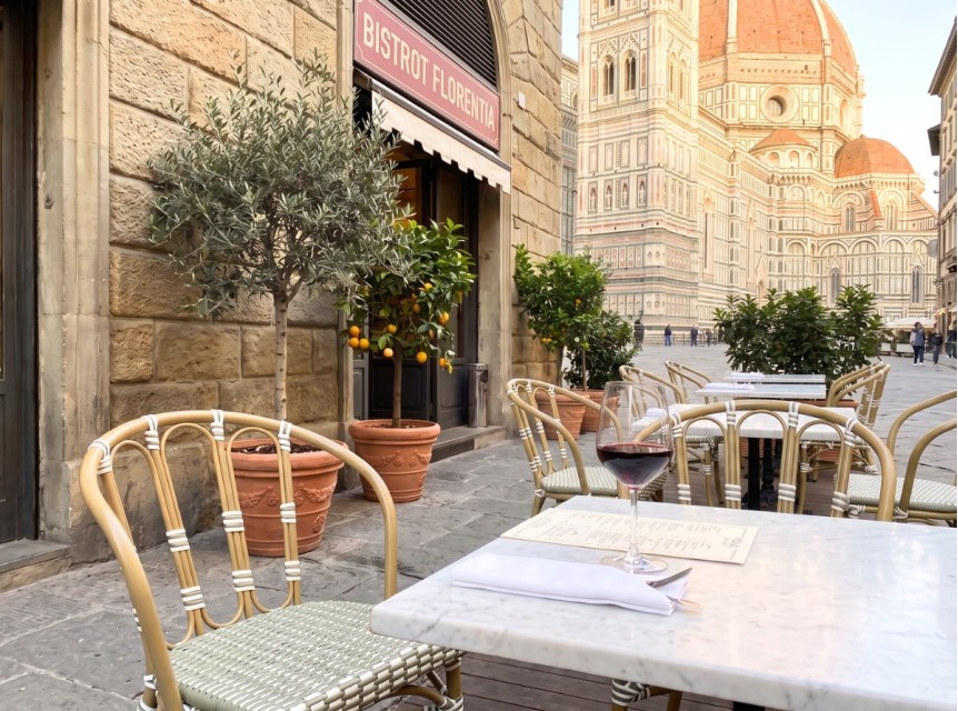 Sedia da esterno bistro elegante