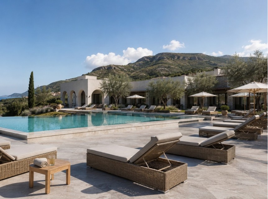 Sdraio in rattan per strutture ricettive