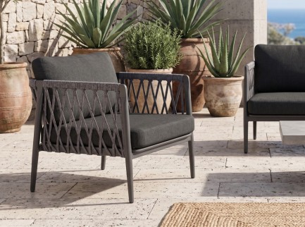 Salotto da esterno di design grigio 2