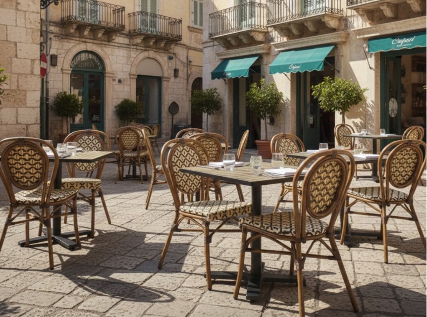 Sedie impilabili da esterno bistro