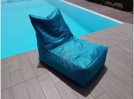 Poltrona a sacco per esterno color turchese