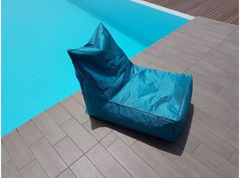 Poltrona a sacco pouf per esterno color turchese