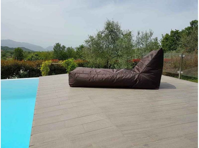 Cuscinone sdraio marrone da piscina