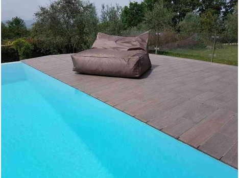 Poltrona a sacco per esterno twin tortora